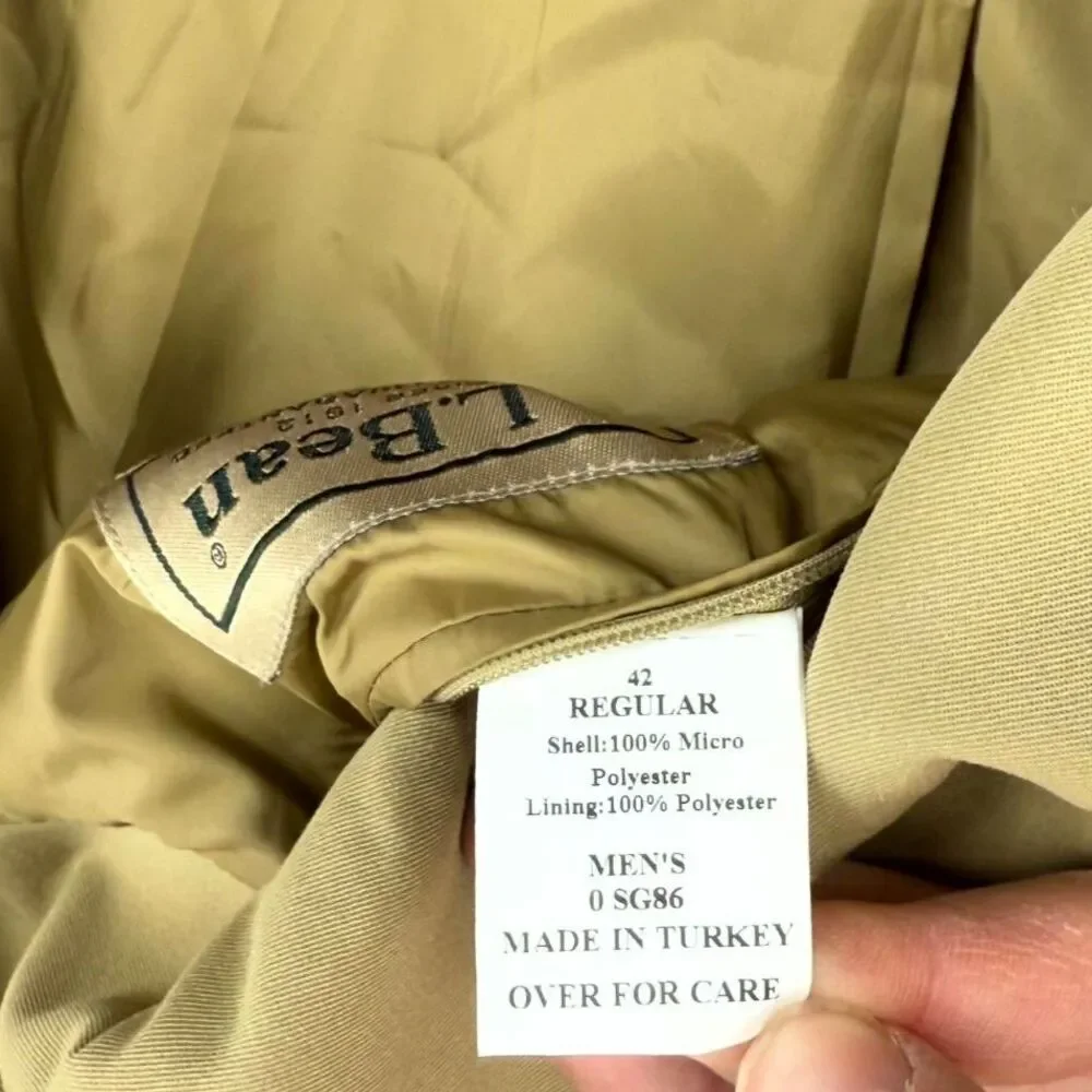 L. L. Bean Dark Beige‎ Blazer with Gold Buttons Mens Size 42 R